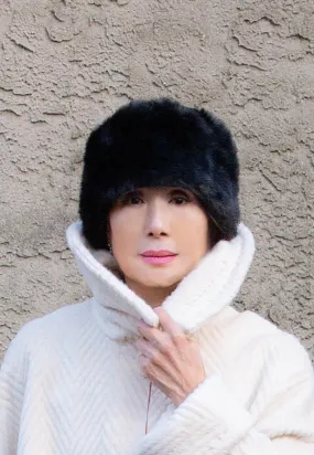 Black Russian Style Faux Fur Hat