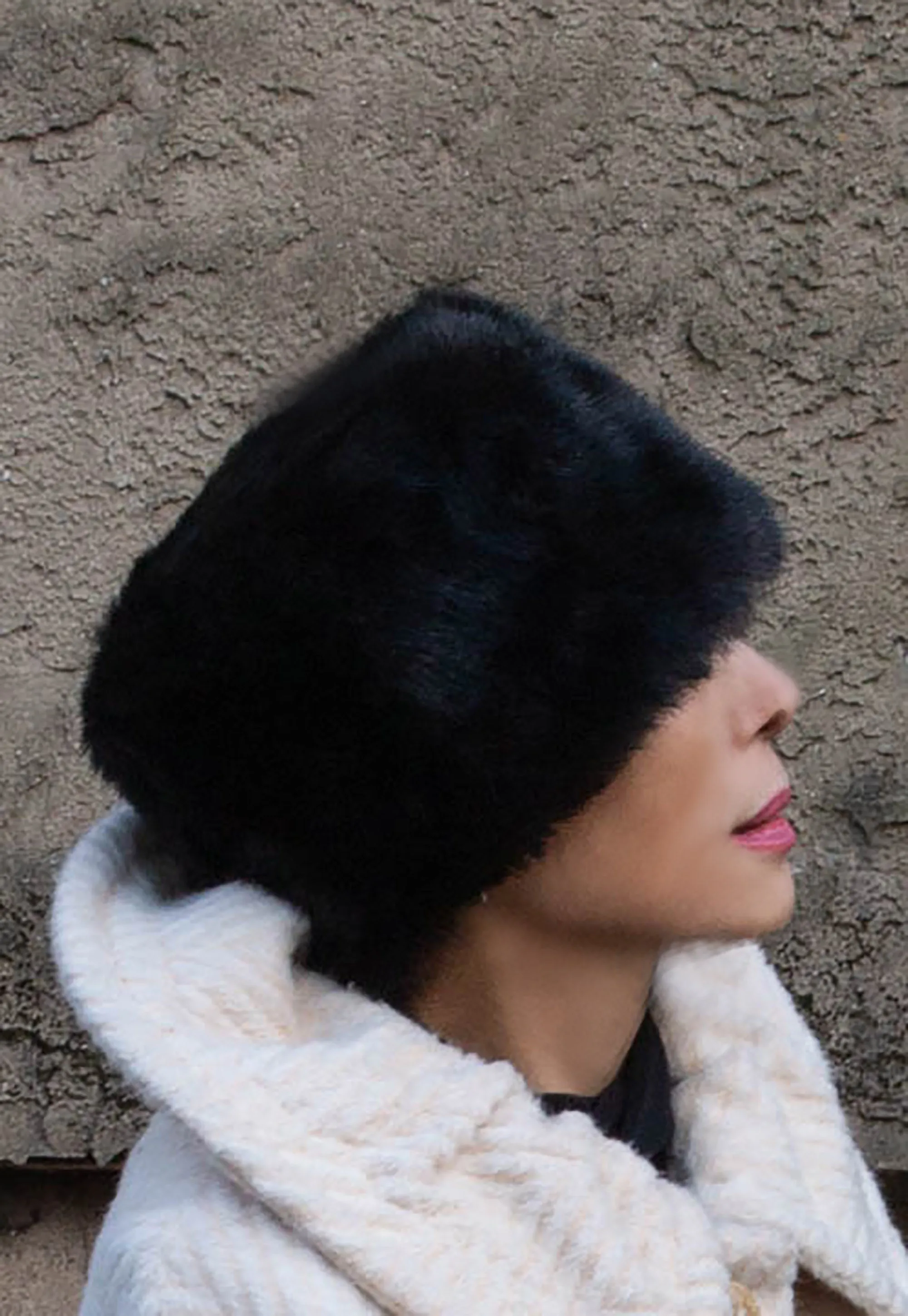 Black Russian Style Faux Fur Hat