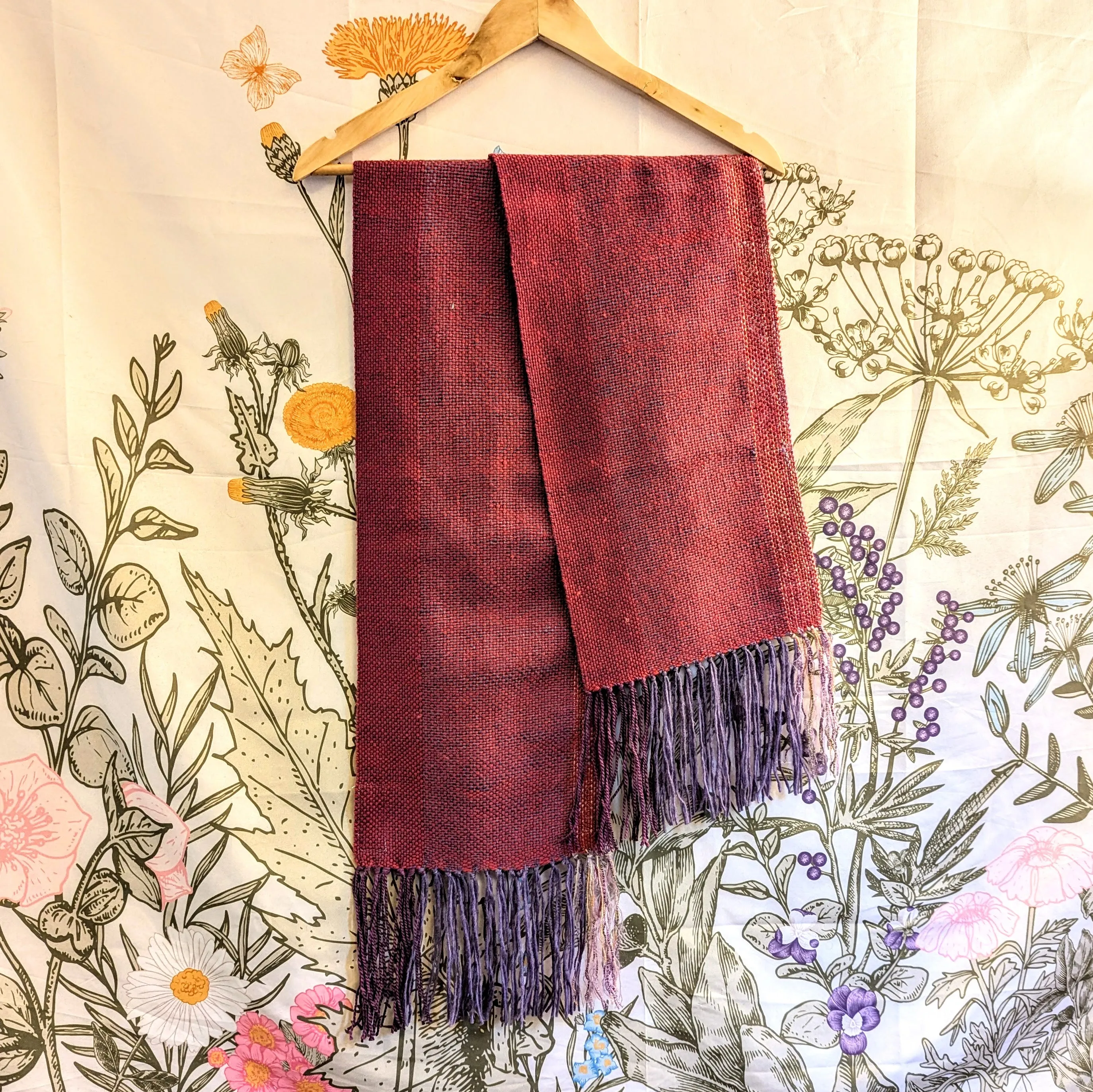 Dawn Blush Angora Merino Handwoven Scarf