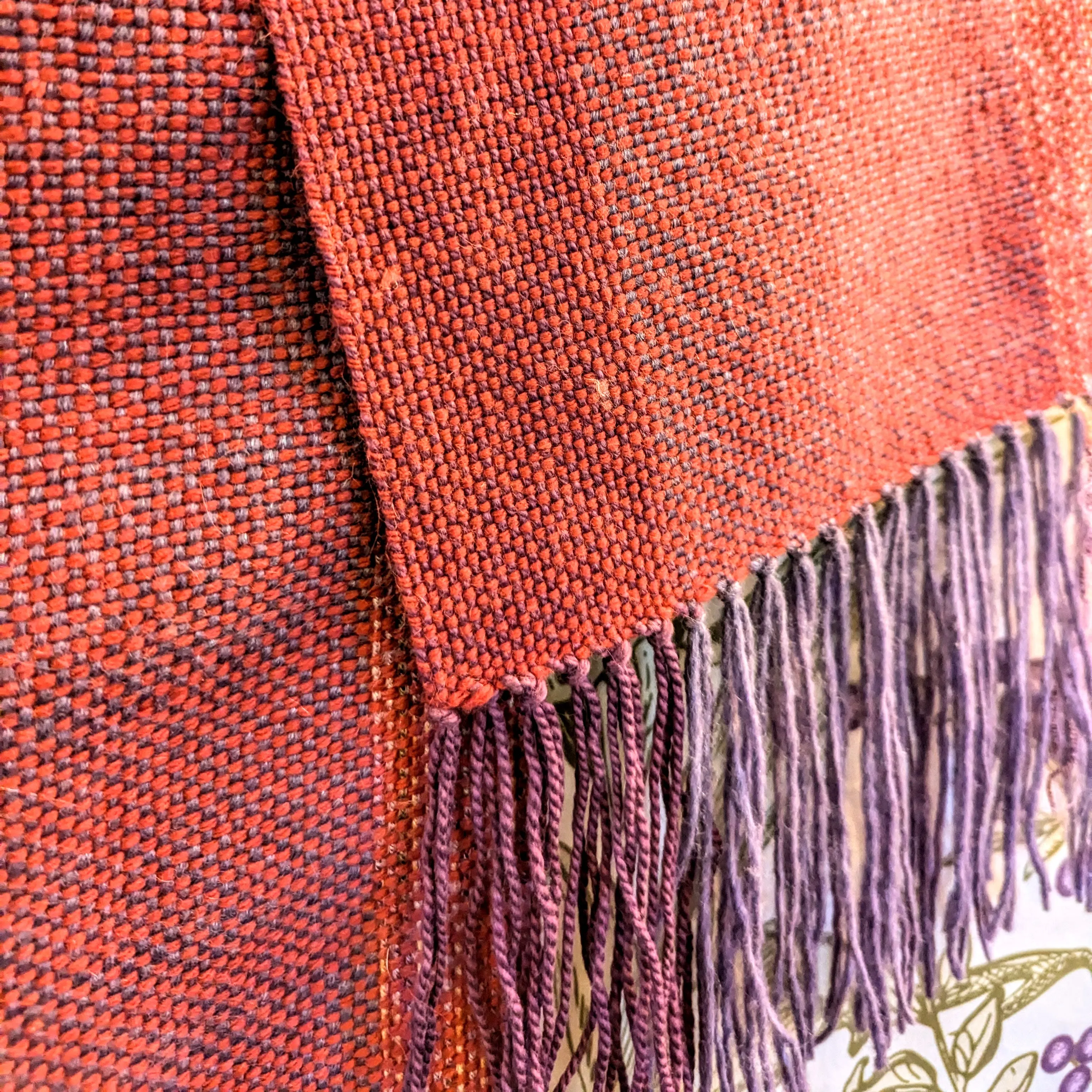 Dawn Blush Angora Merino Handwoven Scarf