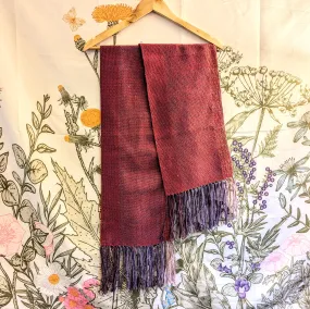 Dawn Blush Angora Merino Handwoven Scarf