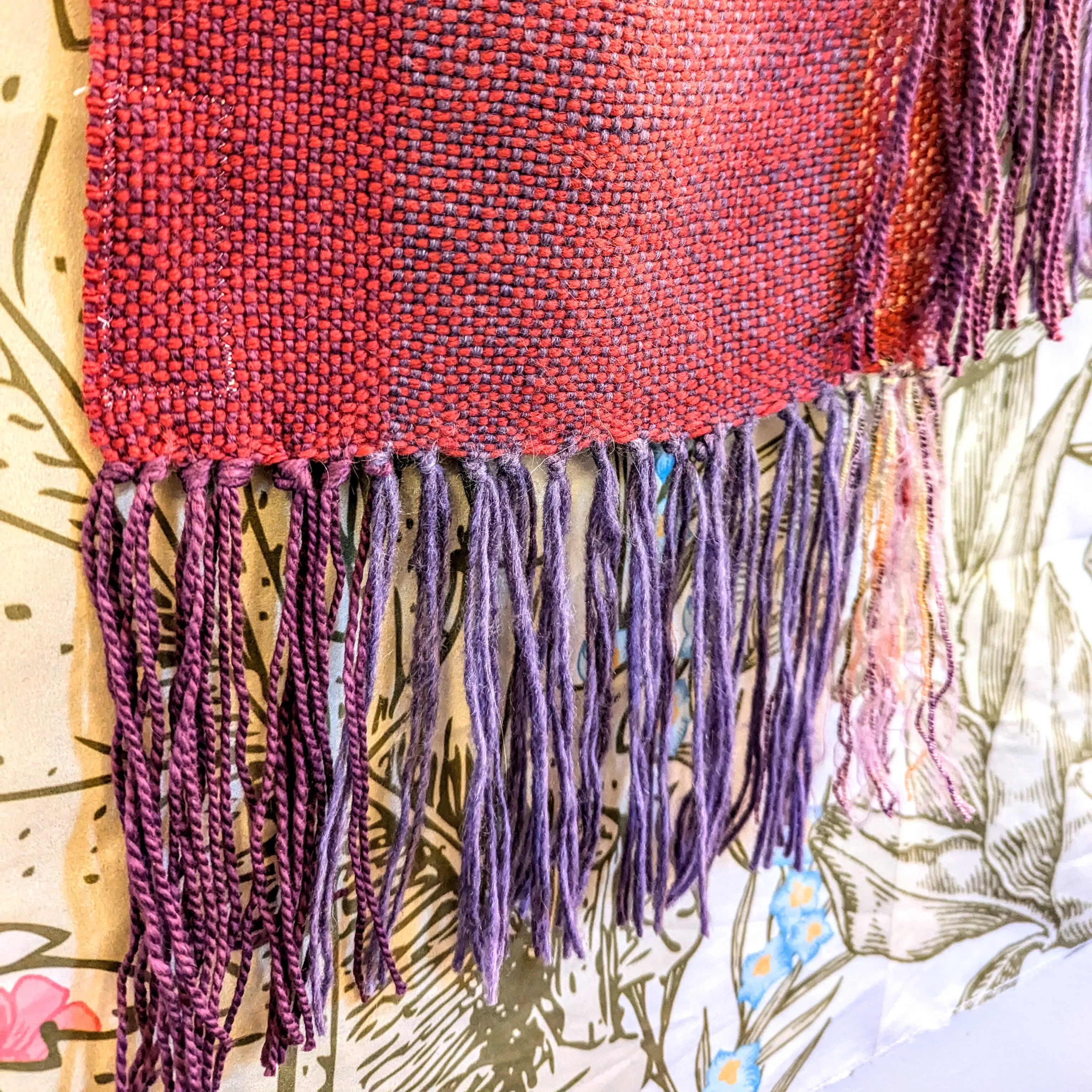 Dawn Blush Angora Merino Handwoven Scarf