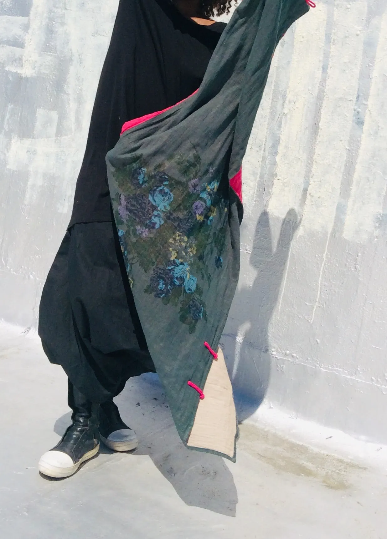 Large  double sided  Reversible cotton scarf for all seasons.