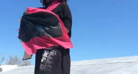 Large  double sided  Reversible cotton scarf for all seasons.