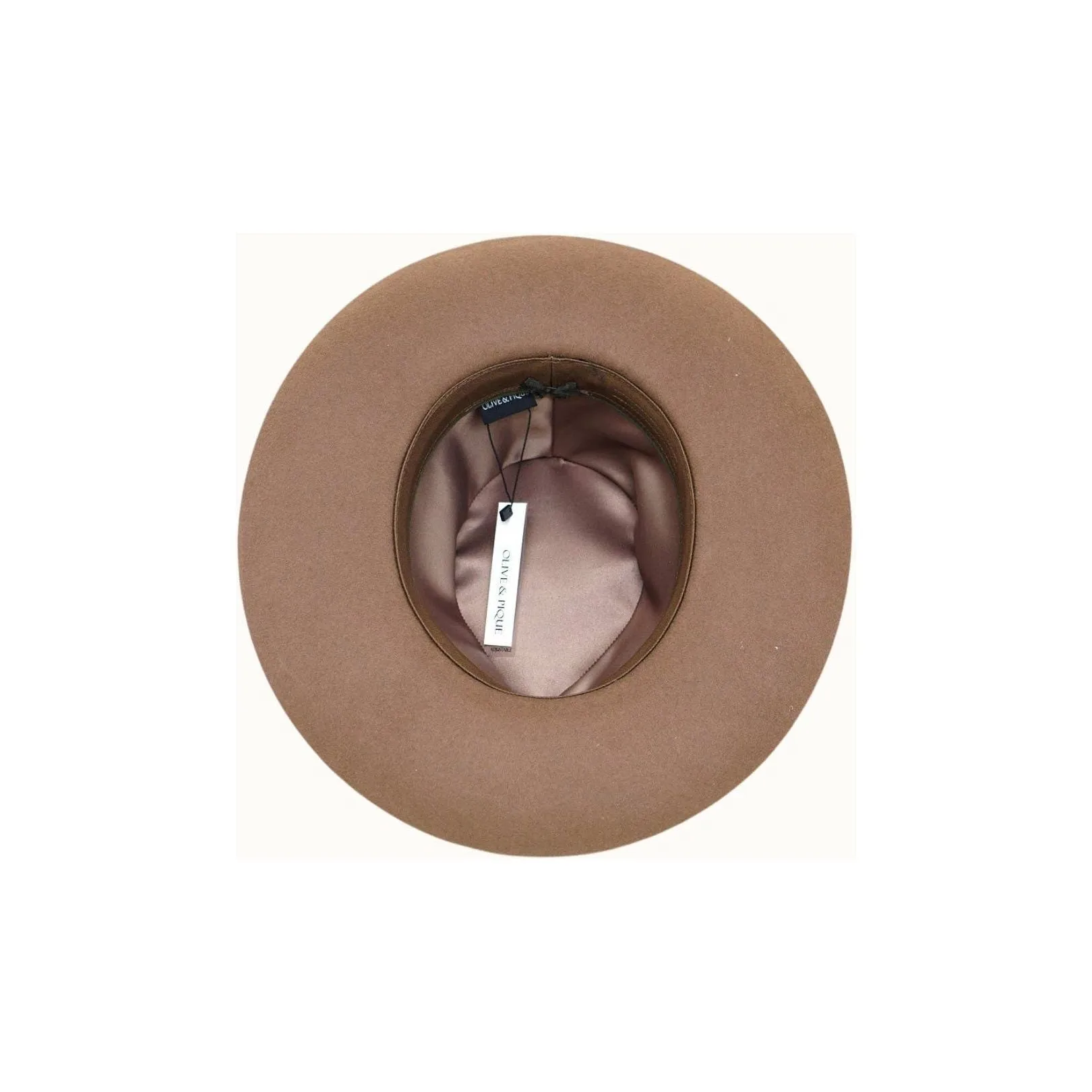 Olive & Pique - KAIA - 100% Wool Felt Rancher, Satin Lined, Unisex, Pecan Hat