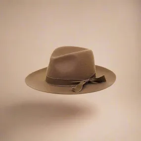 Olive & Pique - KAIA - 100% Wool Felt Rancher, Satin Lined, Unisex, Pecan Hat
