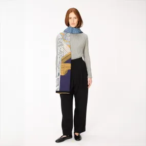 Scarf 100 'Paris' in Navy by Inoui Editions