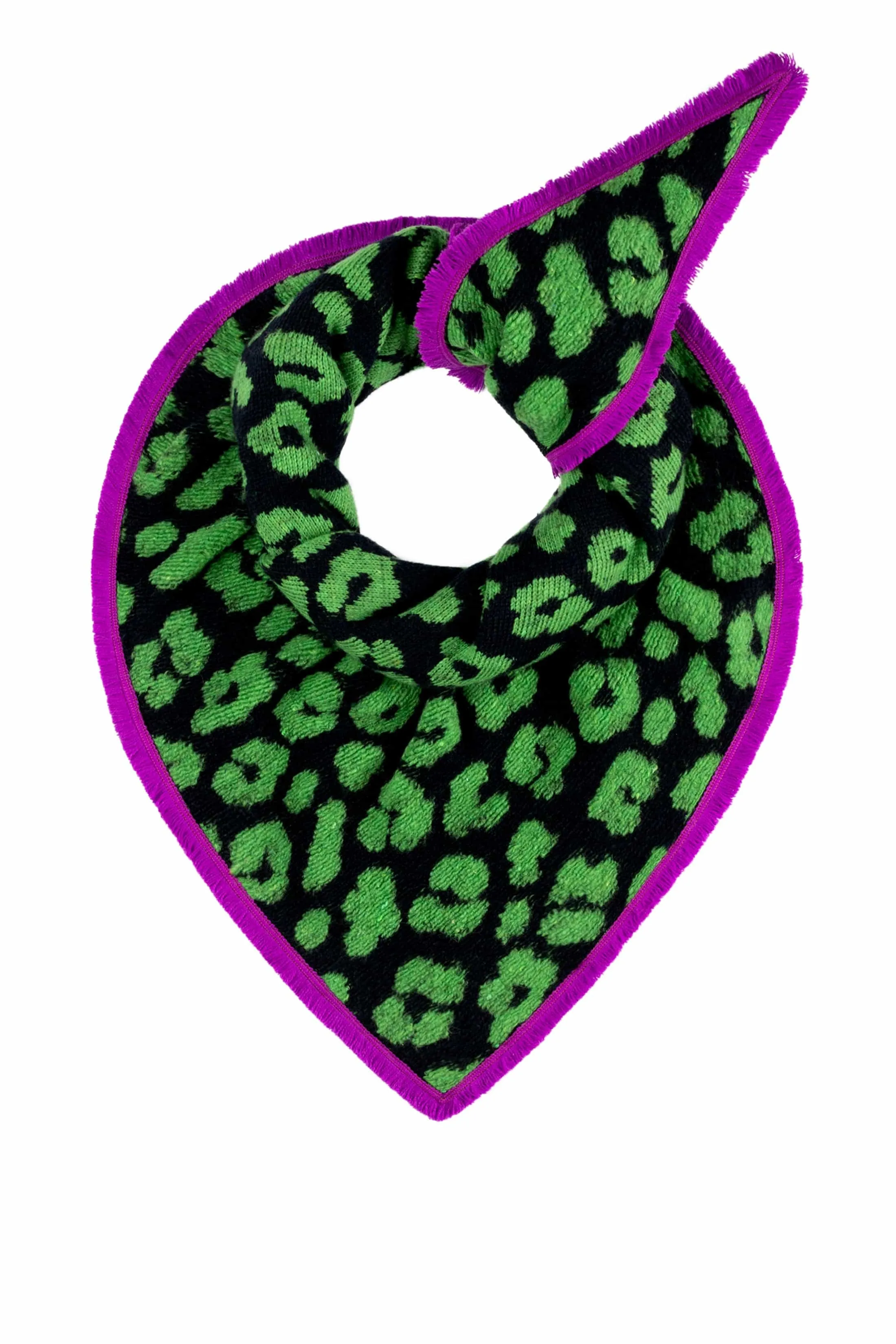 SHAWL - Animal Navy Green