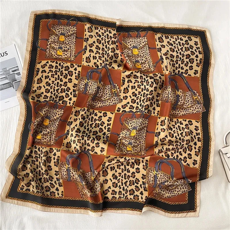 Spring Scarf Women's Luxury Silk Smooth Design Shawl 90x90cm
