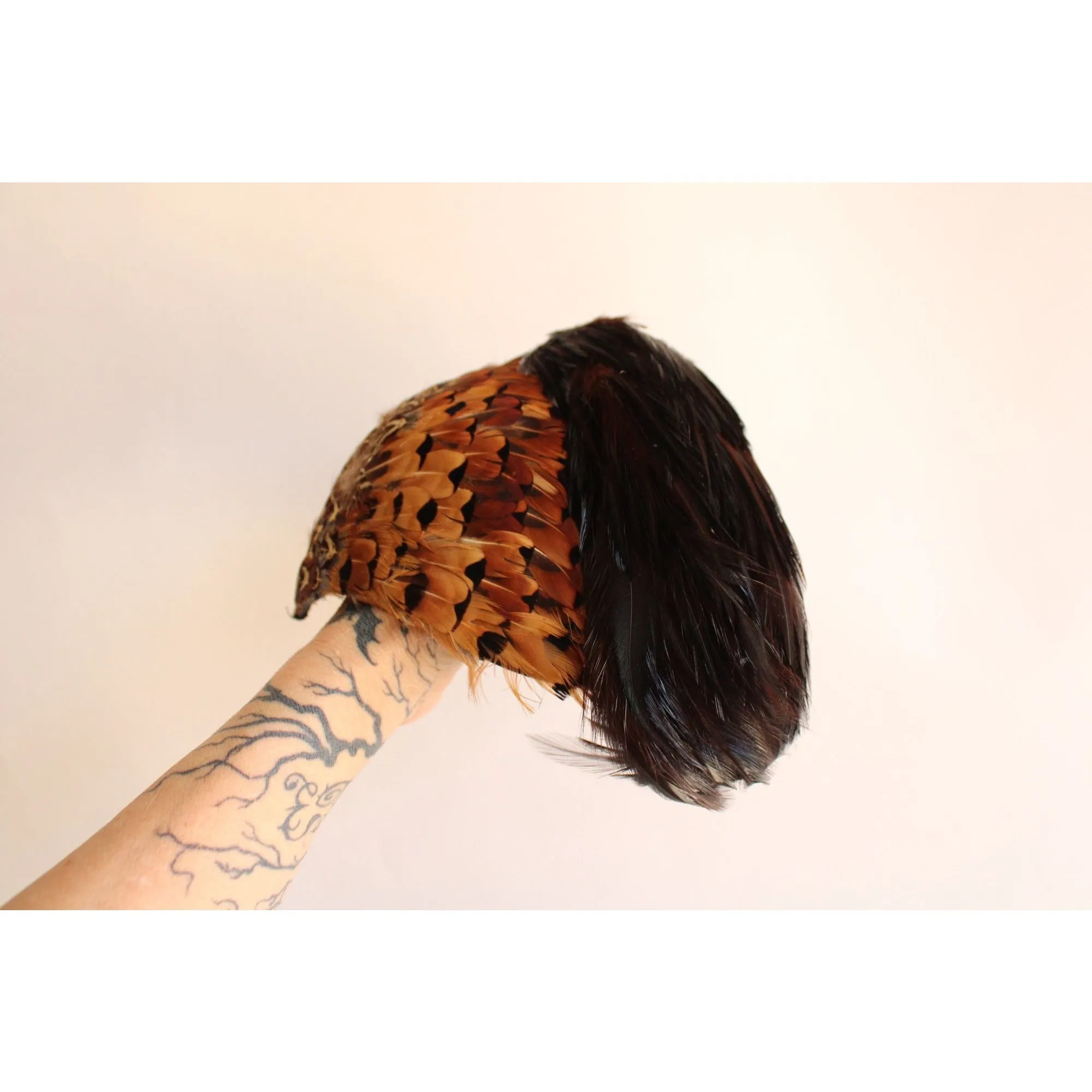 Vintage 1930s or so Feathered Cloche Hat