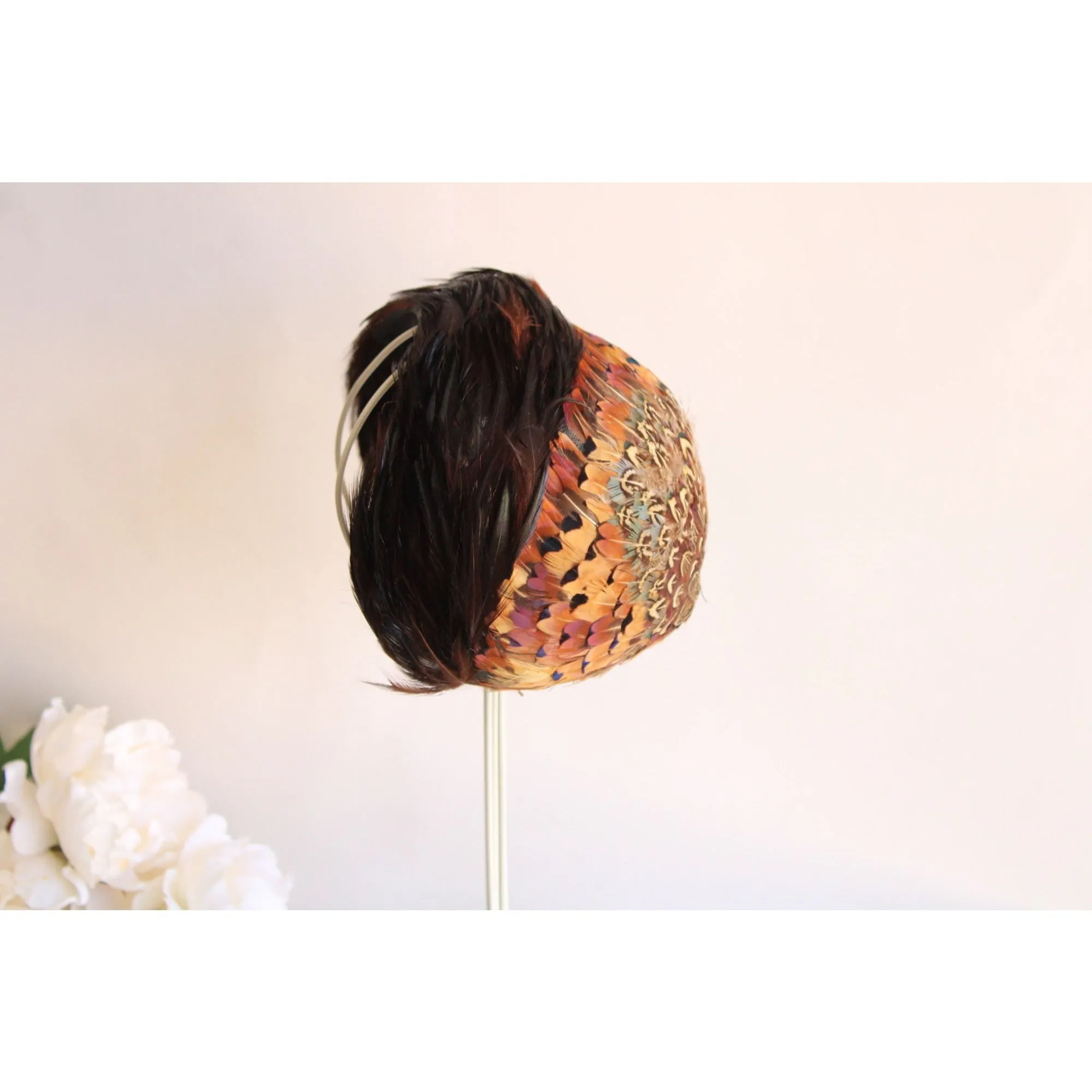 Vintage 1930s or so Feathered Cloche Hat