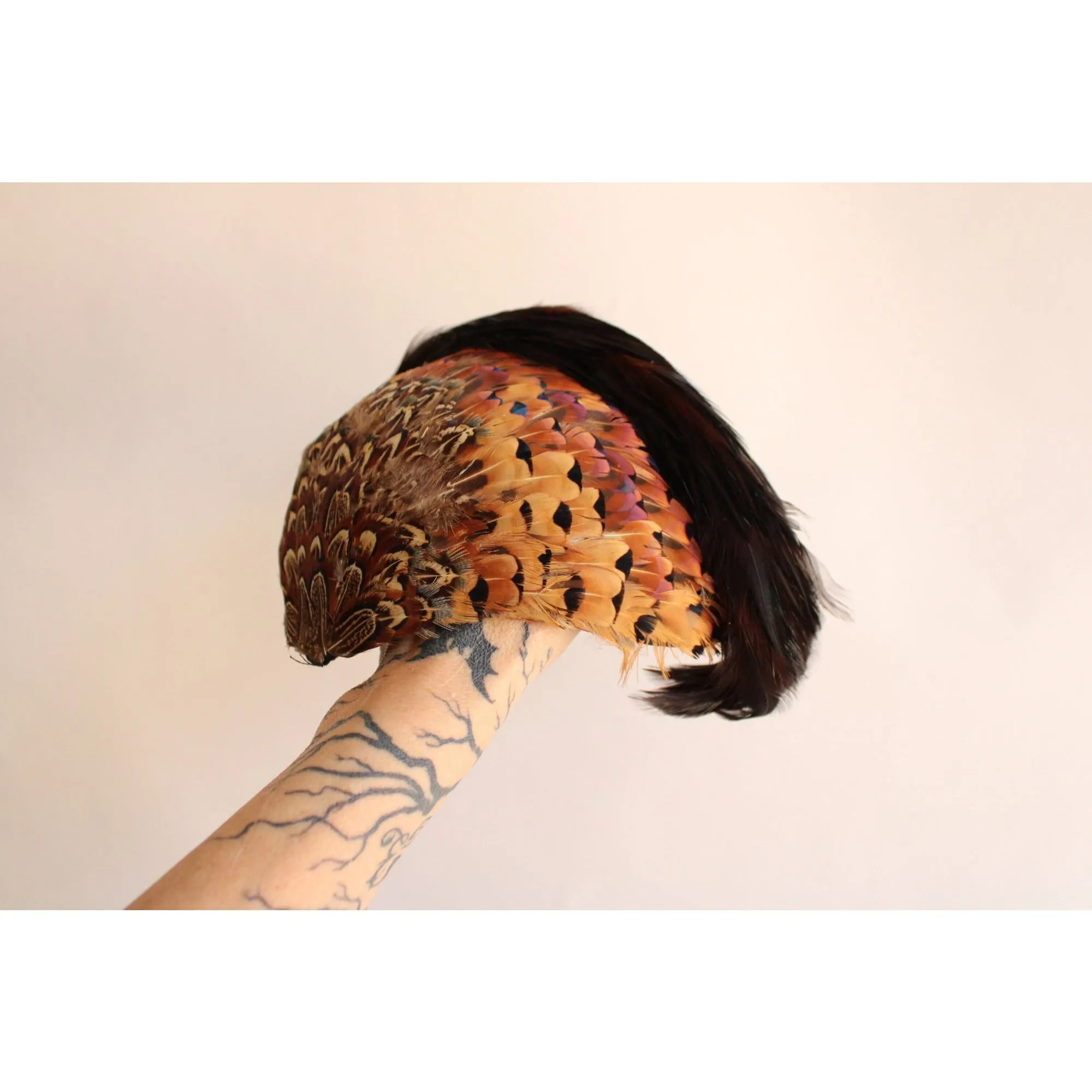 Vintage 1930s or so Feathered Cloche Hat