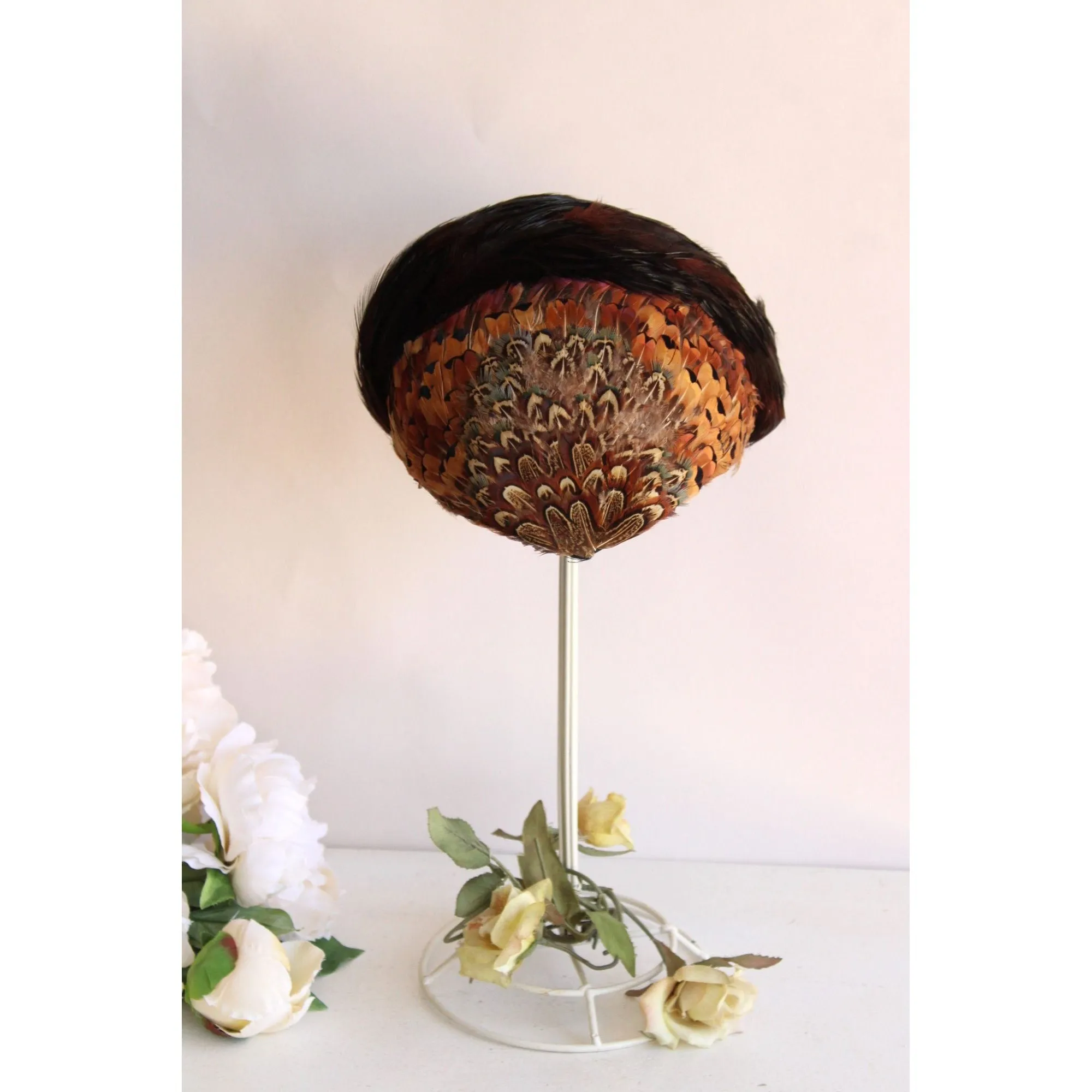 Vintage 1930s or so Feathered Cloche Hat