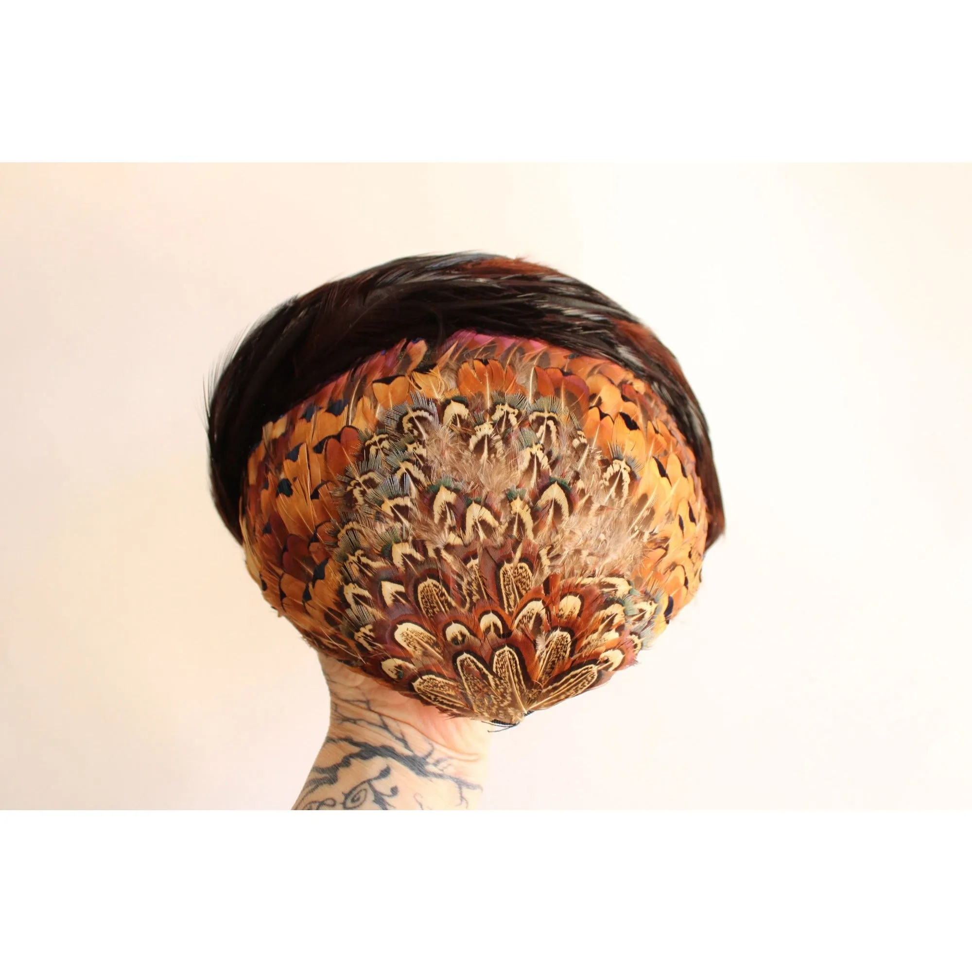 Vintage 1930s or so Feathered Cloche Hat