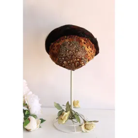Vintage 1930s or so Feathered Cloche Hat
