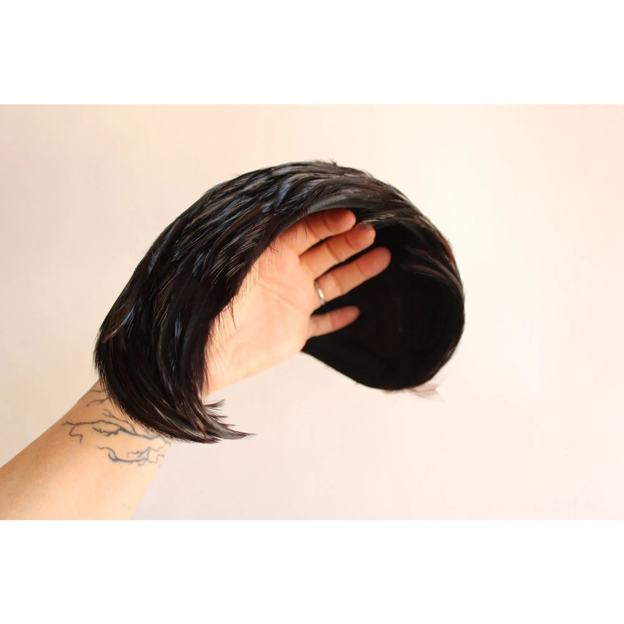Vintage 1930s or so Feathered Cloche Hat