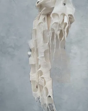 White window pane wrap/scarf