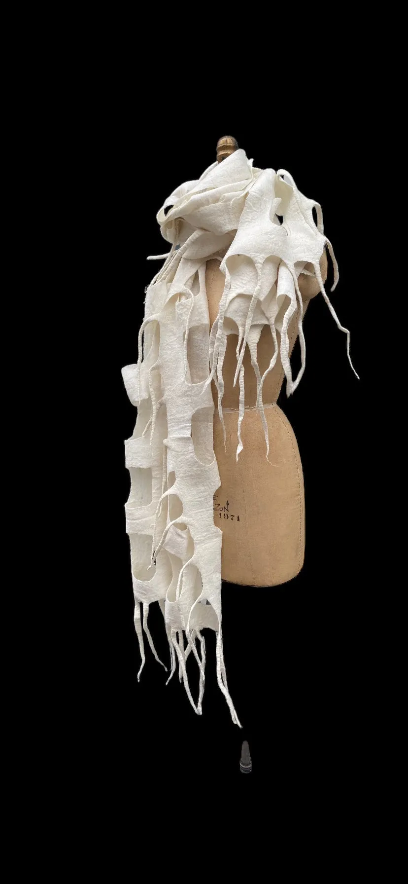 White window pane wrap/scarf
